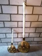 2 oude koperen beddenpannen, Antiek en Kunst, Ophalen, Koper