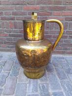 vintage oude messing koperen grote ketel vaas pot, Ophalen