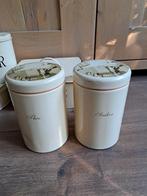 2 vintage Brabantia blikken 100 jaar Bruinzeel keukens, Ophalen of Verzenden, Gebruikt, Overige, Overige merken