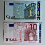 Ongevouwen € 5,- & € 10,- biljet uit 2002, Verzenden, Koningin Beatrix, Euro's
