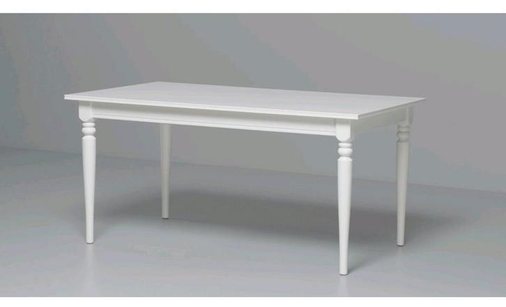 Witte Ingatorp Tafel - Uitschuifbaar!, Huis en Inrichting, Tafels | Eettafels, Zo goed als nieuw, 50 tot 100 cm, 150 tot 200 cm