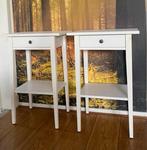 IKEA Hemnes nachtkastjes- wit gebeitst zgan, Ophalen, Zo goed als nieuw, Minder dan 45 cm, 55 tot 70 cm