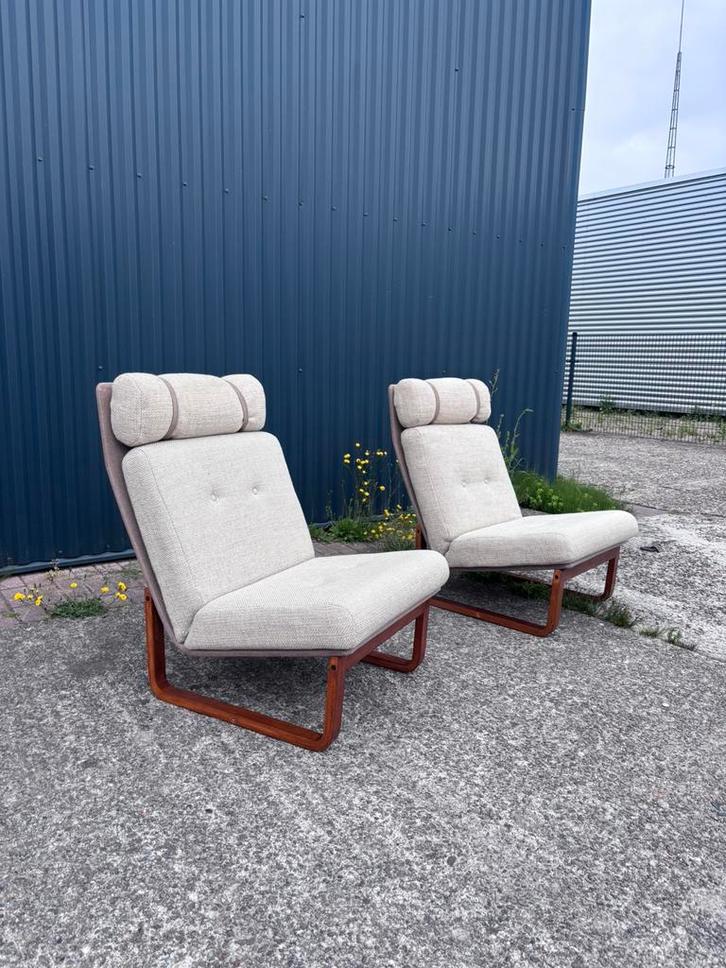 Vintage easy chair magnes olesen deens fauteuil, Huis en Inrichting, Fauteuils, Gebruikt, Ophalen