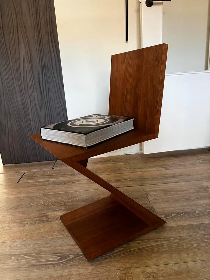 Zigzag stoel, Huis en Inrichting, Stoelen, Zo goed als nieuw, Eén, Hout, Ophalen