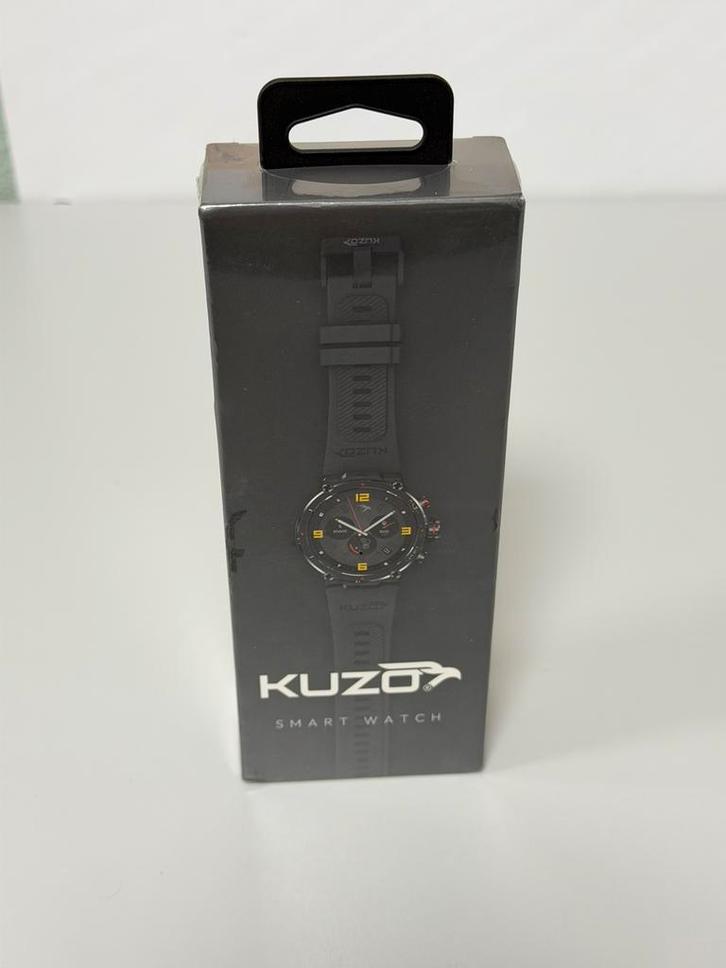 Kuzo II FS-2 FS2 Smartwatch zwart GPS AMOLED | Nieuw Sealed, Sieraden, Tassen en Uiterlijk, Smartwatches, Nieuw, Android, Zwart