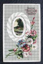 Reliefkaart Rode, witte en blauwe winde - Birthday Greetings, Verzenden, Voor 1920, Ongelopen, Natuur