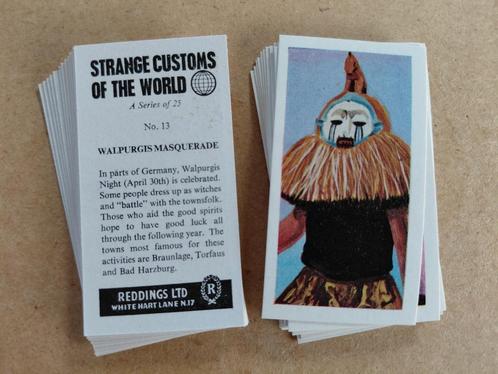 Strange Customs of the World complete set 25 tea cards 1969, Verzamelen, Overige Verzamelen, Ophalen