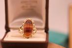 Vintage 14 karaat Agaat, Sieraden, Tassen en Uiterlijk, Ringen, Vintage, 19 tot 20, Vintage, Vintage