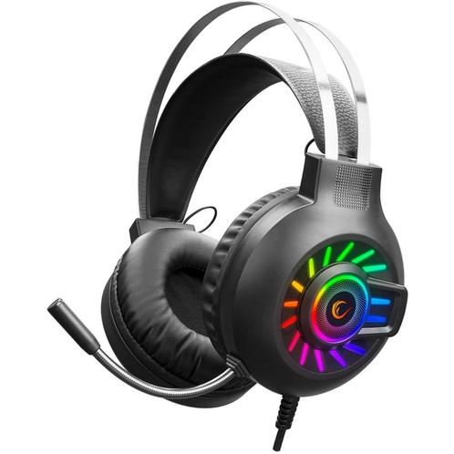 Headset Rampage Zengibar RM-K44 - RGB, Computers en Software, Headsets, Nieuw, Over-ear, Bedraad, Gaming headset, Inklapbare microfoon
