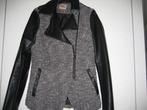 Only gekleed jasje, zogenoemd biker jacket zwart en grijs XS, Only, Zwart, Ophalen of Verzenden, Maat 34 (XS) of kleiner