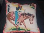 Vintage cowboy kussen, Ophalen of Verzenden