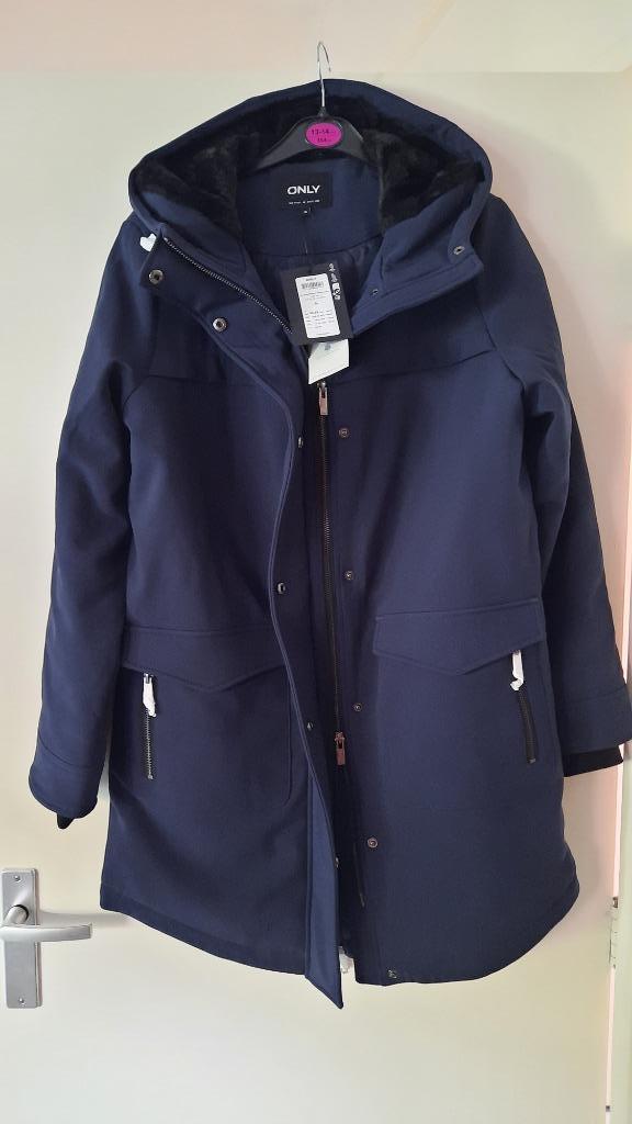 Winterjas Only, Kleding | Dames, Jassen | Winter, Nieuw, Maat 38/40 (M), Blauw, Ophalen of Verzenden
