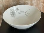 Dekschaal / schaal grijs wit porselein. Pas aan madame., Ophalen