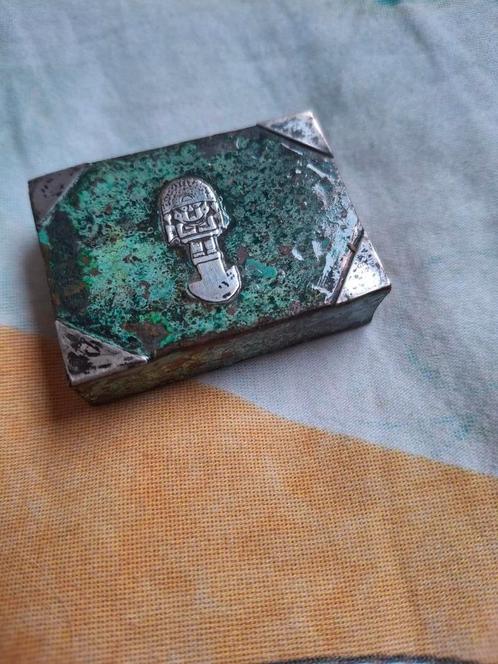 Graziella Laffi Peru luciferdoosje koper/emaille/925 zilver, Antiek en Kunst, Kunst | Niet-Westerse kunst, Verzenden