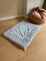 Boxkleed koeka tweekleurig: blauw/grijs en wit, Ophalen of Verzenden, Boxkleed