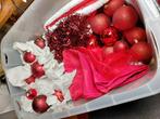 kerstballen rood zitten mooie bij intratuin met bak er bij, Ophalen of Verzenden, Gebruikt