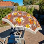 Retro Parasol met Stoelbevestiging - Bloemenprint, Ophalen of Verzenden, Overige typen
