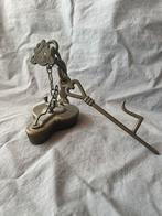 Antieke metalen olielamp uit 1834 metaal, Antiek en Kunst, Antiek | Lampen, Ophalen of Verzenden