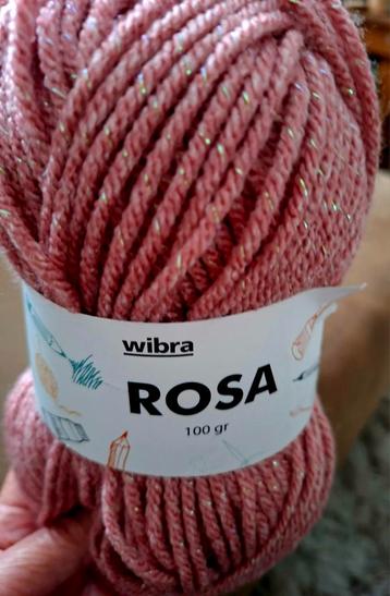 GEZOCHT: Wibra wol ROSA oud roze met glitter. beschikbaar voor biedingen