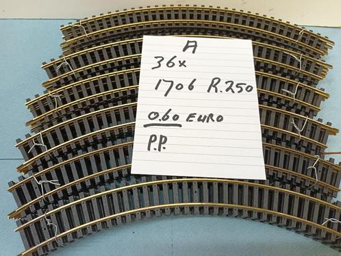FLEISCHMANN A KEUZE RAILS   1706,R.250, Hobby en Vrije tijd, Modeltreinen | H0, Gebruikt, Wagon, Gelijkstroom, Fleischmann, Verzenden
