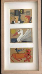 Schilderij (gouache?) op board, George Folmer, Ophalen of Verzenden