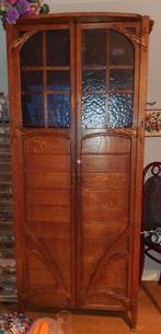 Art Nouveau Cabinet-vitrine" (vitrinekast) met twee deuren, Antiek en Kunst, Ophalen