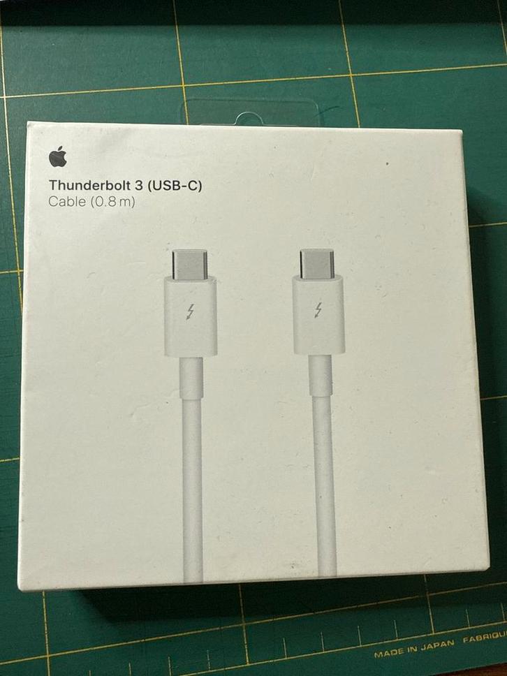 Apple Thunderbolt 3 (USB-C) Kabel 0,8m - Nieuw, Computers en Software, Pc- en Netwerkkabels, Nieuw, Ophalen of Verzenden
