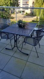 Tuinset met 4 stoelen - Metaal, Ophalen, Eettafel