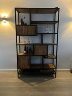 Metalen houten Dressoirkast, Huis en Inrichting, Kasten | Dressoirs, Ophalen, 100 tot 150 cm, Zo goed als nieuw, Eikenhout