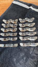 Antieke kristallen messenleggers  12 stuks., Ophalen of Verzenden, Zo goed als nieuw