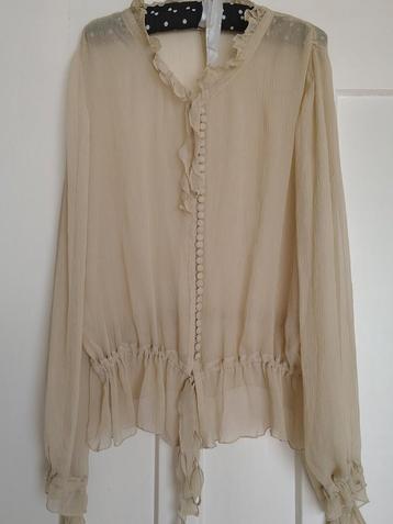 100% zijden chiffon blouse. Nooit gedragen.  beschikbaar voor biedingen