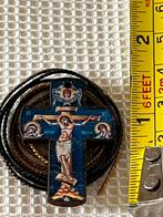 Houten Byzantijns Orthodox kruisje met ketting, Christus, Verzamelen, Religie, Nieuw, Ophalen of Verzenden