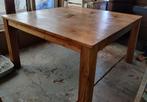 Teakhouten eettafel 140 x 140, Ophalen, Gebruikt, Vijf personen of meer, 100 tot 150 cm