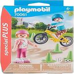 PLAYMOBIL Kinderen met fiets en skates - 70061, Ophalen of Verzenden, Zo goed als nieuw
