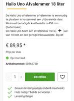 Hailo Uno afvalemmer, Eén persoon, Cadeaubon, Overige typen