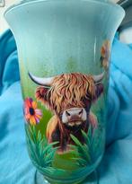 Mooie decoupage vaas Schotse hooglander, Huis en Inrichting, Ophalen of Verzenden