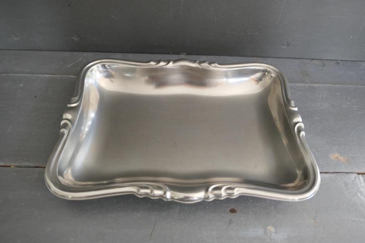 Vintage Alessi RVS schaal Barocco, Antiek en Kunst, Antiek | Servies los, Verzenden