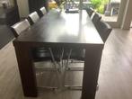 Eetkamertafel, Huis en Inrichting, Tafels | Eettafels, Ophalen, Gebruikt, Eikenhout, 200 cm of meer