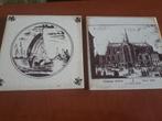 twee tegels  een schip en nieuwe kerk Amsterdam, Ophalen of Verzenden