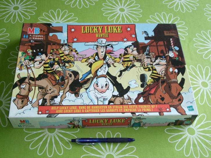 Lucky Luke wanted - bordspel, Hobby en Vrije tijd, Gezelschapsspellen | Bordspellen, Gebruikt, Een of twee spelers, Drie of vier spelers