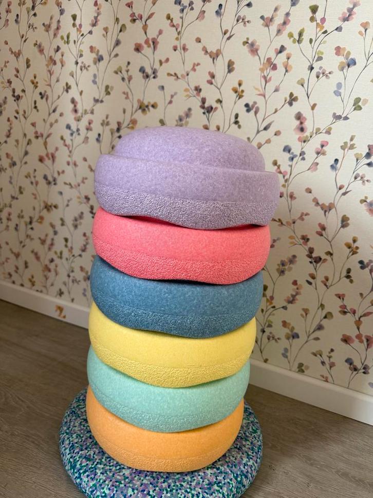 Juffrouw Pollewop Stapelstenen + Disco Steen, Huis en Inrichting, Zitzakken, Zo goed als nieuw, Overige typen, Overige kleuren