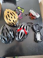 Diverse fietsspullen, fietshelmen, brillen, handschoenen., Ophalen, Gebruikt
