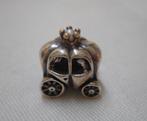 zilveren Pandora Royal koets met goud en pareltje nr.1733, Verzenden, Pandora, Zo goed als nieuw, 1 bedel