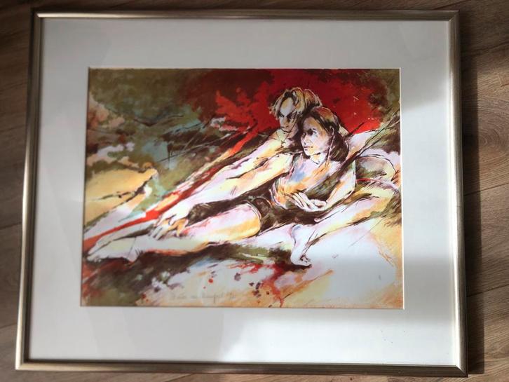 Marion van Nieuwpoort - Steendruk 'Footlight' incl. lijst, Antiek en Kunst, Kunst | Litho's en Zeefdrukken, Ophalen of Verzenden