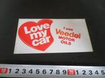 sticker love my car I use VEEDOL motor oils, Verzamelen, Ophalen, Zo goed als nieuw, Bedrijf of Vereniging