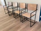 Vintage Dutch design Albert Geertjes eetkamerstoelen, Huis en Inrichting, Stoelen, Ophalen, Bruin, Hout