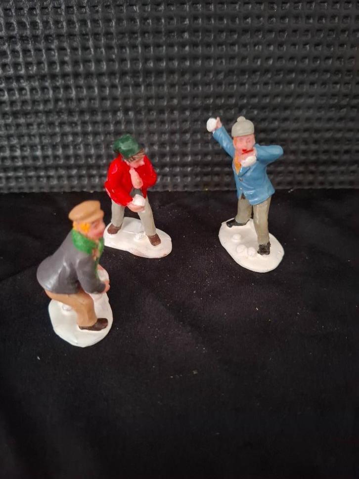 Lemax Snowball Fight set of 3, Diversen, Kerst, Gebruikt, Ophalen of Verzenden