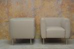 ZGAN 2 beige stoffen design fauteuils van Moroso setprijs!, Huis en Inrichting, Fauteuils, 75 tot 100 cm, Minder dan 75 cm, Design
