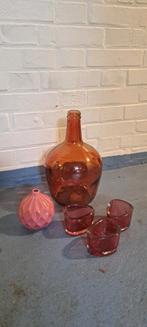 Diverse vaasjes roze thema, Huis en Inrichting, Woonaccessoires | Vazen, Ophalen of Verzenden, Overige kleuren, Glas, Minder dan 50 cm