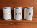 Emaille potten koffie pot thee pot suiker pot - Vintage, Antiek en Kunst, Ophalen